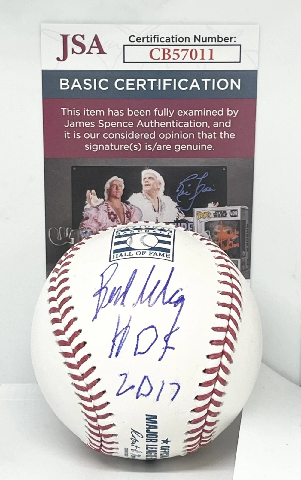 Bud Selig Commissioner signed HOF Logo Baseball Ball W/ HOF Inscription #2 JSA