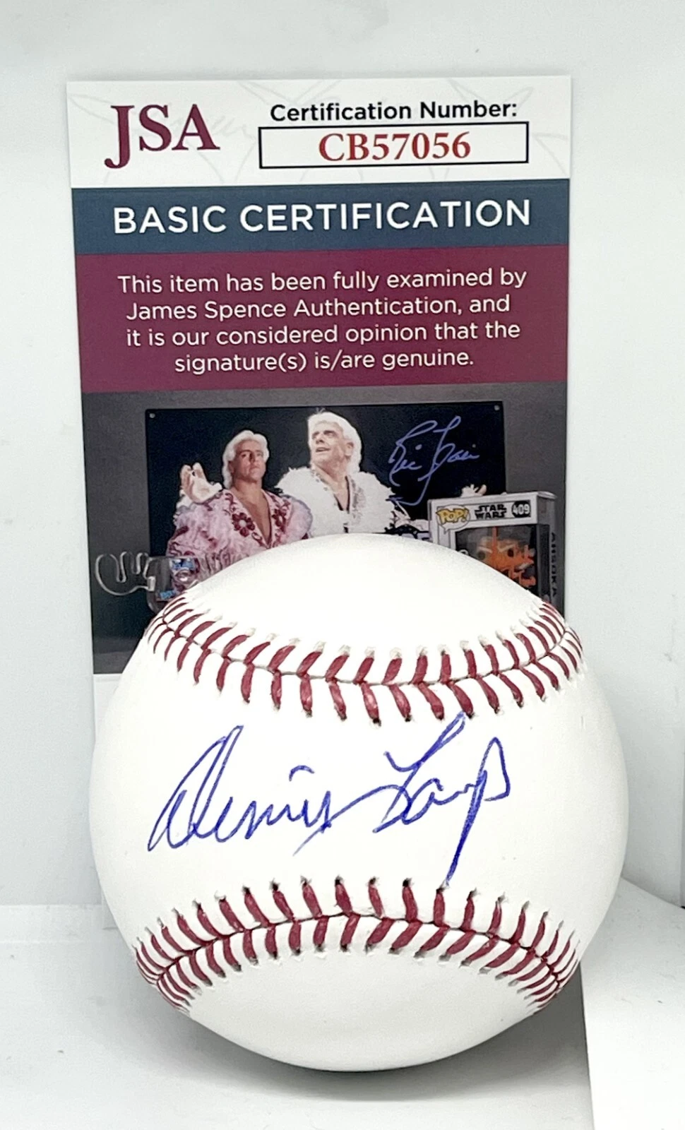 Dennis Lamp Cubs White Sox signed Official MLB Baseball Ball autographed JSA