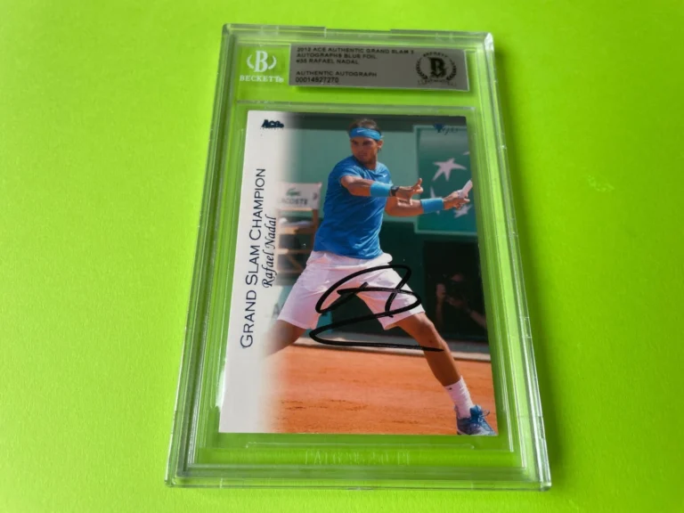 Rafael Nadal French Open 2012 Ace Authentic GS Card Signed Auto Beckett BAS