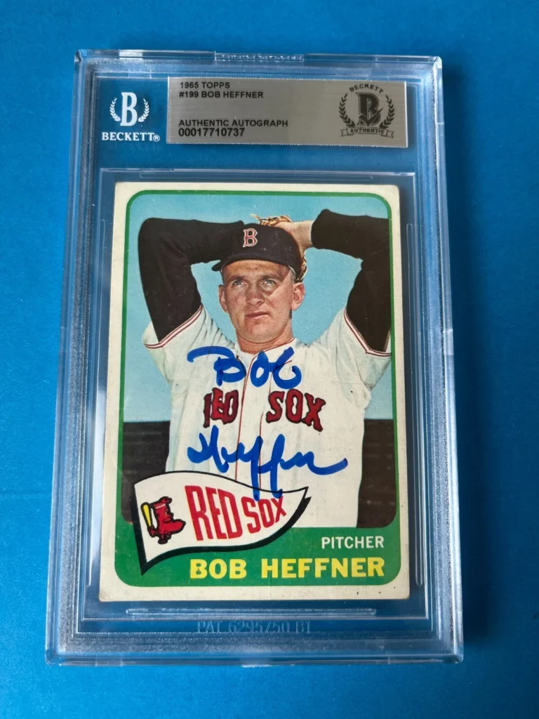 Bob Heffner Red Sox 1965 Topps Card Signed Auto Beckett BAS