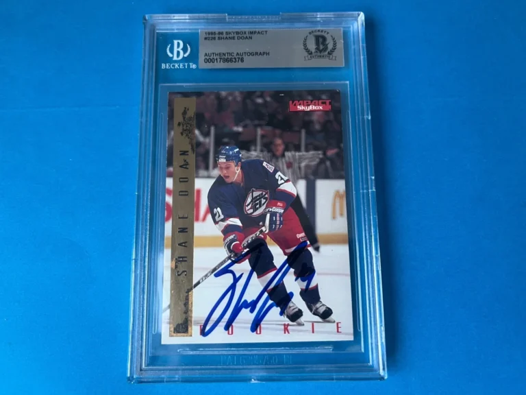 Shane Doan 1995-96 Skybox Impact Rookie Hockey Signed Auto Beckett SLABBED BAS
