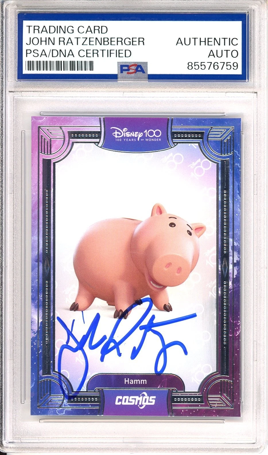 Hamm Toy Story 2023 Kakawow Cosmos Disney 100 SIGNED John Ratzenberger PSA DNA