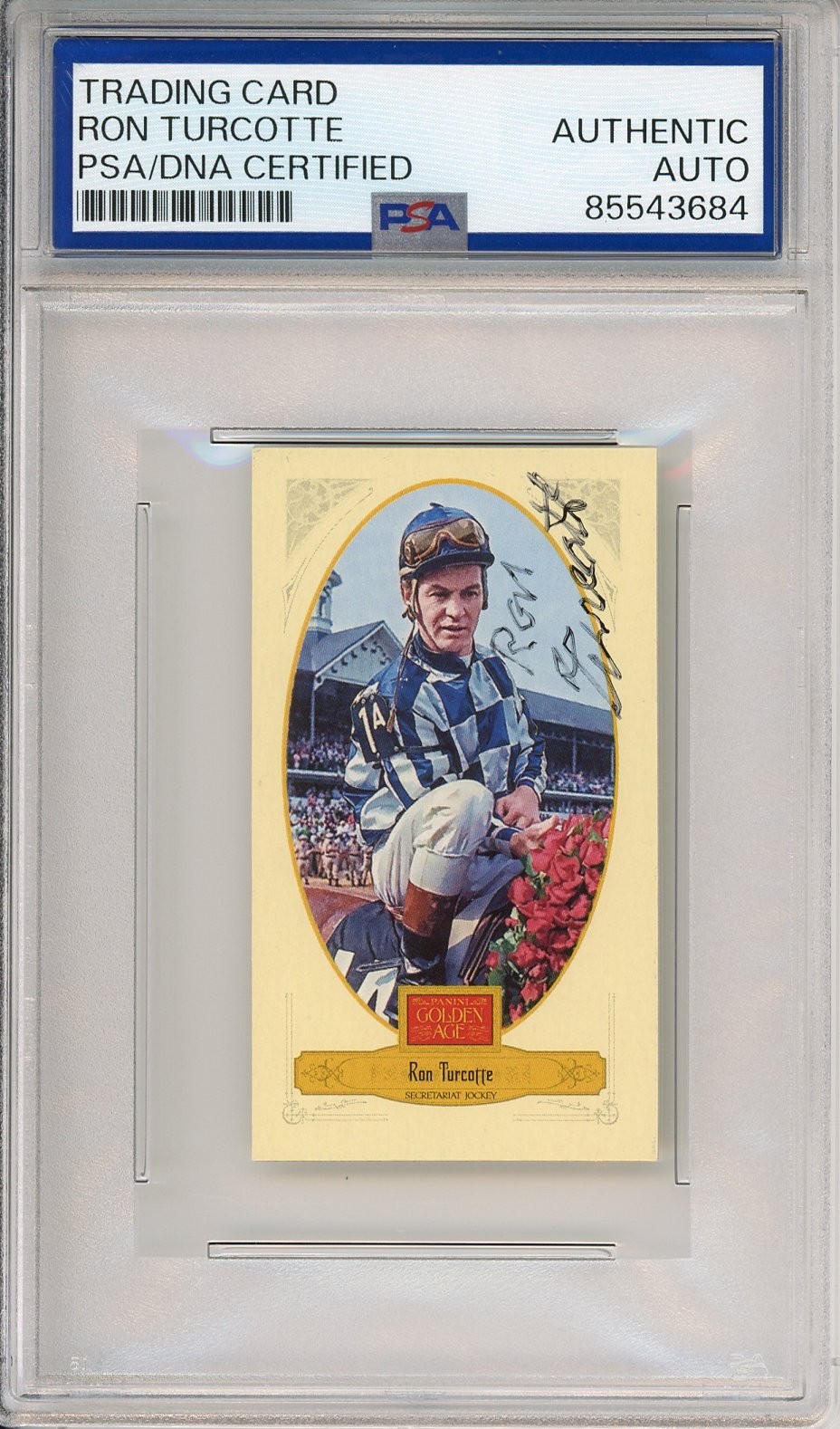 2012 Panini Golden Age Mini Ron Turcotte SIGNED Secretariat PSA DNA AUTOGRAPHED
