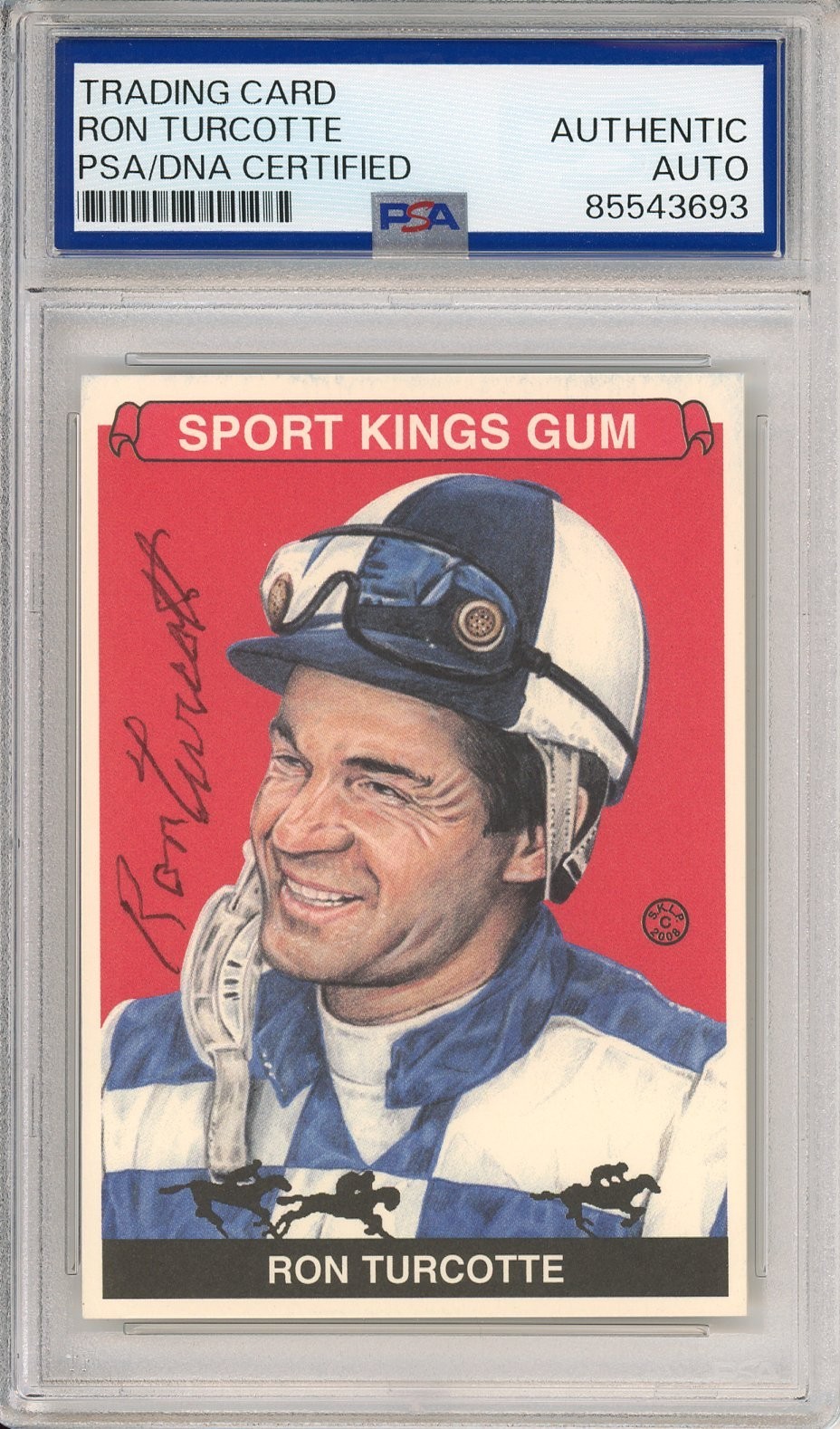 2008 SportKings Ron Turcotte SIGNED Card Secretariat PSA DNA COA Autographed