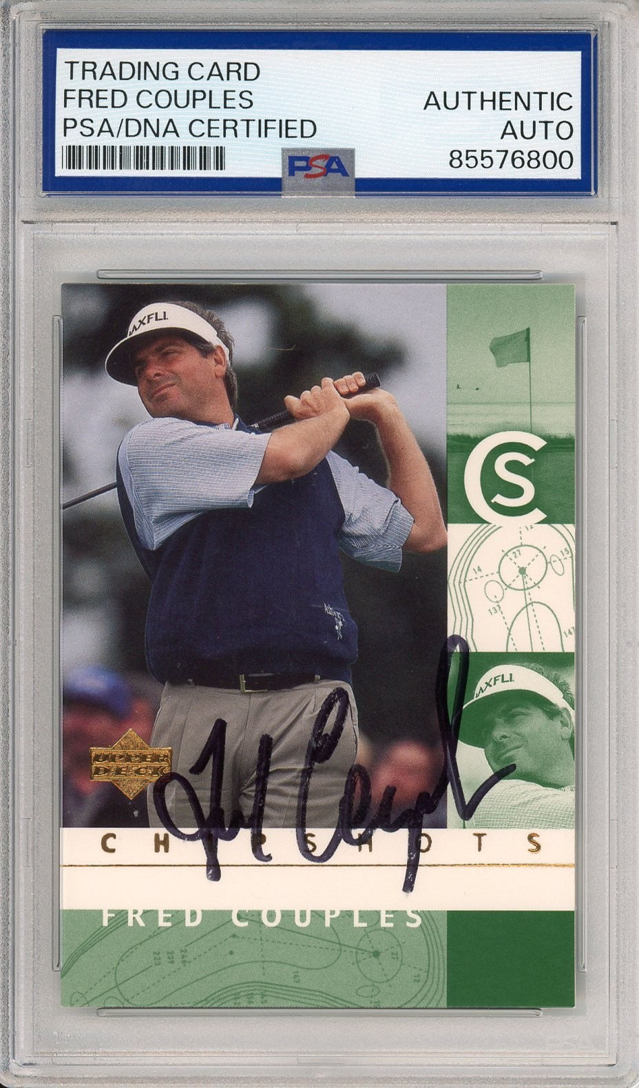 2002 UD UPPER DECK GOLF FRED COUPLES SIGNED TRADING CARD PSA DNA COA AUTOGRAPH