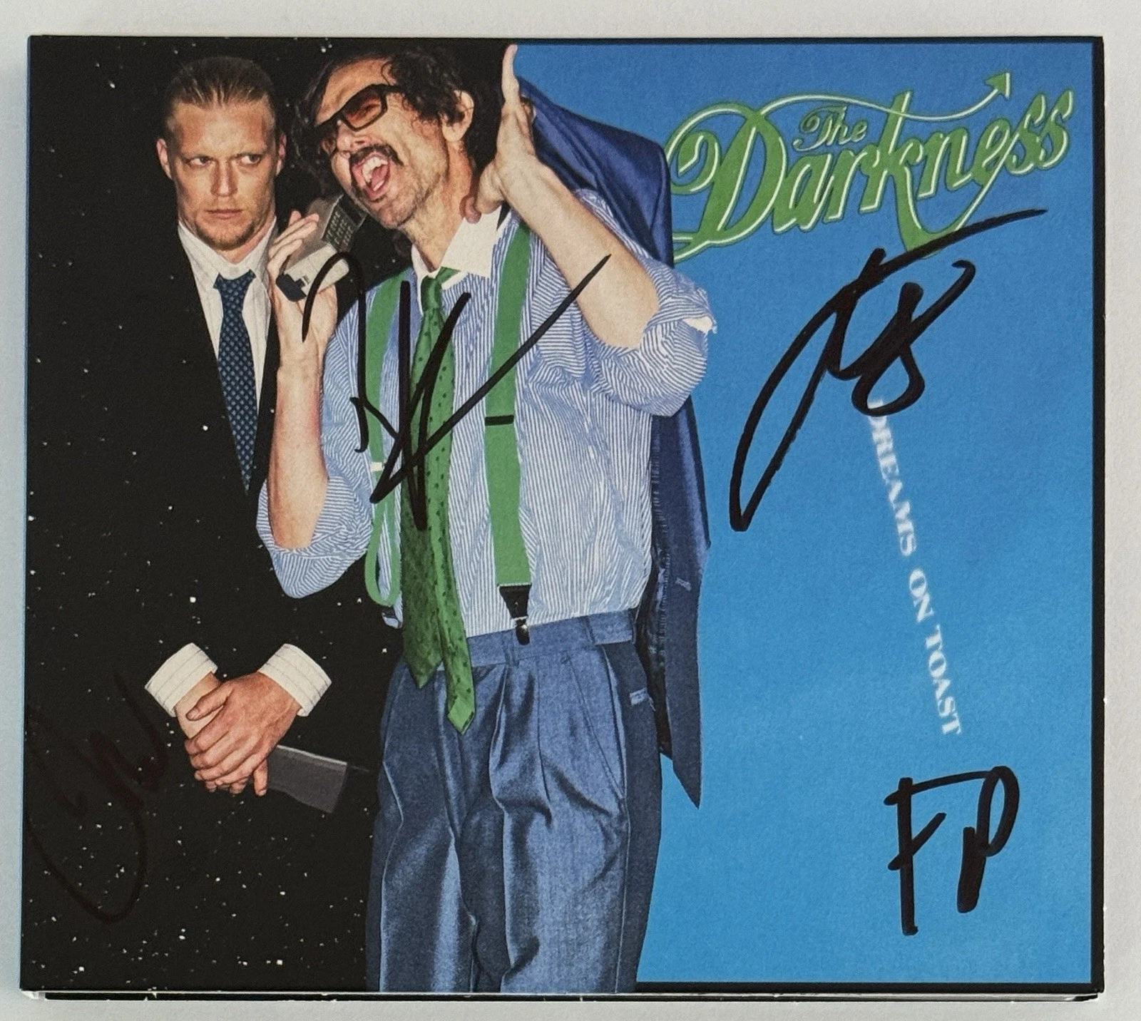 FULL BAND SIGNED AUTOGRAPH The Darkness Dreams On Toast CD Cover BAS Beckett COA