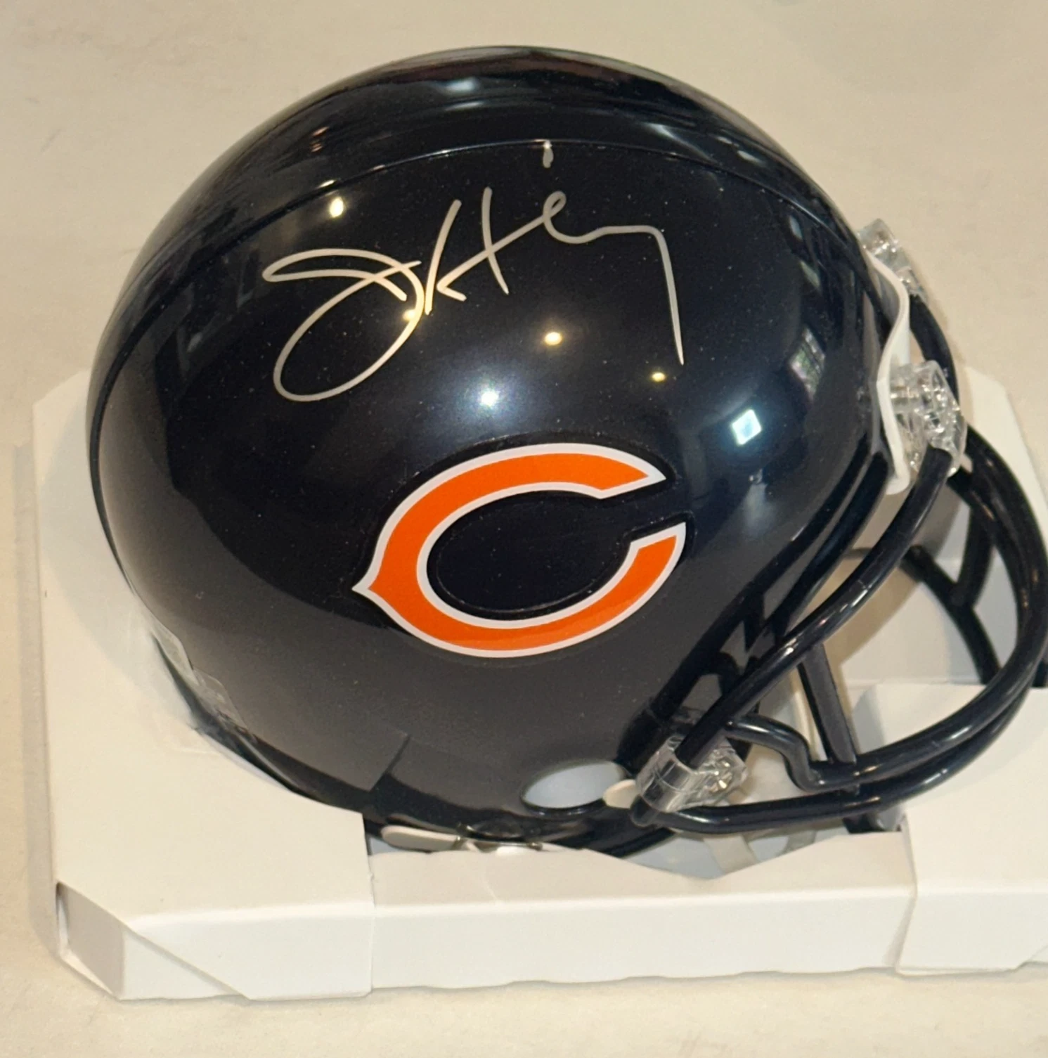 JAY HILGENBERG Signed Chicago BEARS Mini-helmet Beckett (BAS)