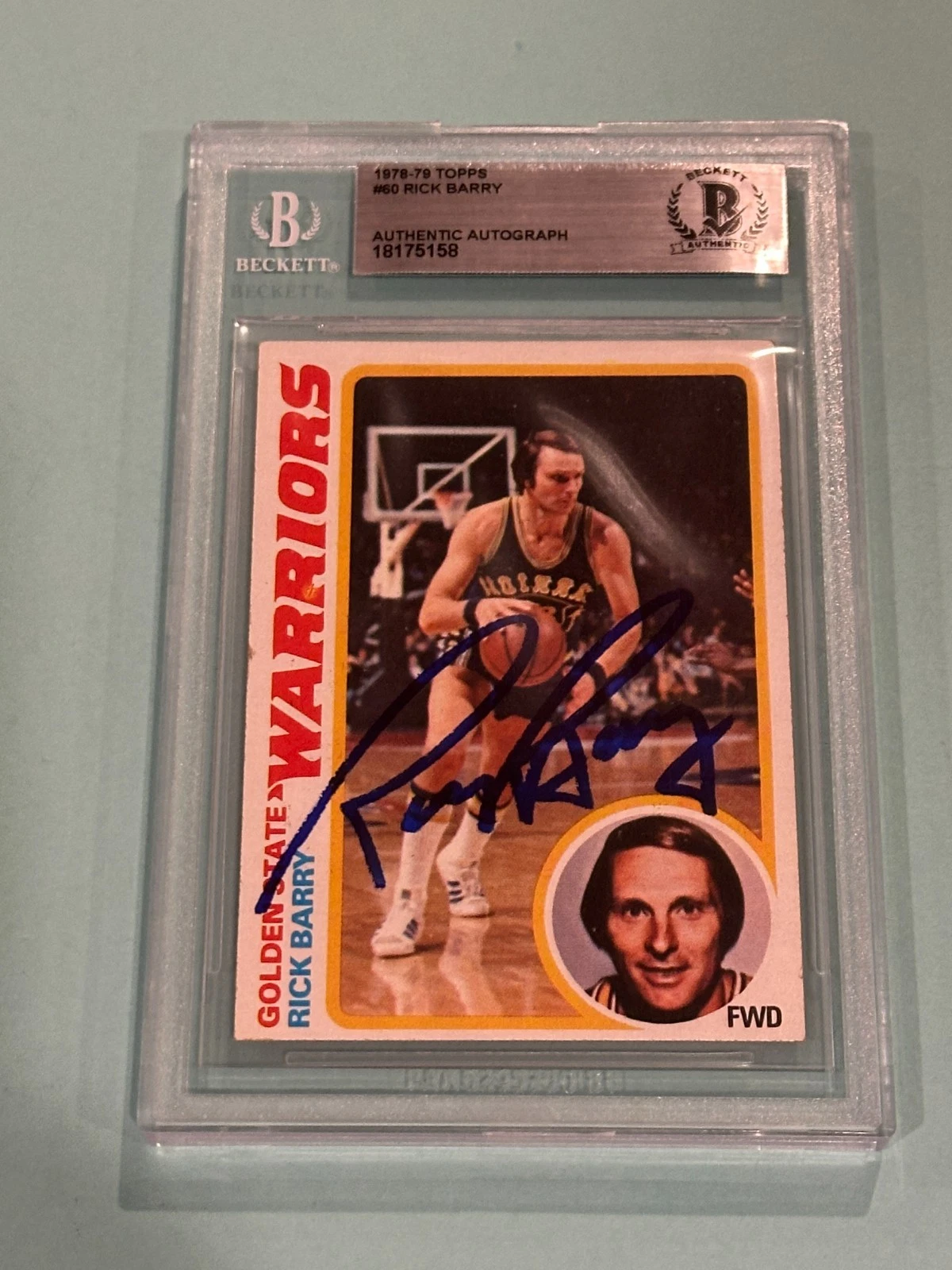 RICK BARRY Signed 1978-79  TOPPS Card #60 Beckett (BAS)