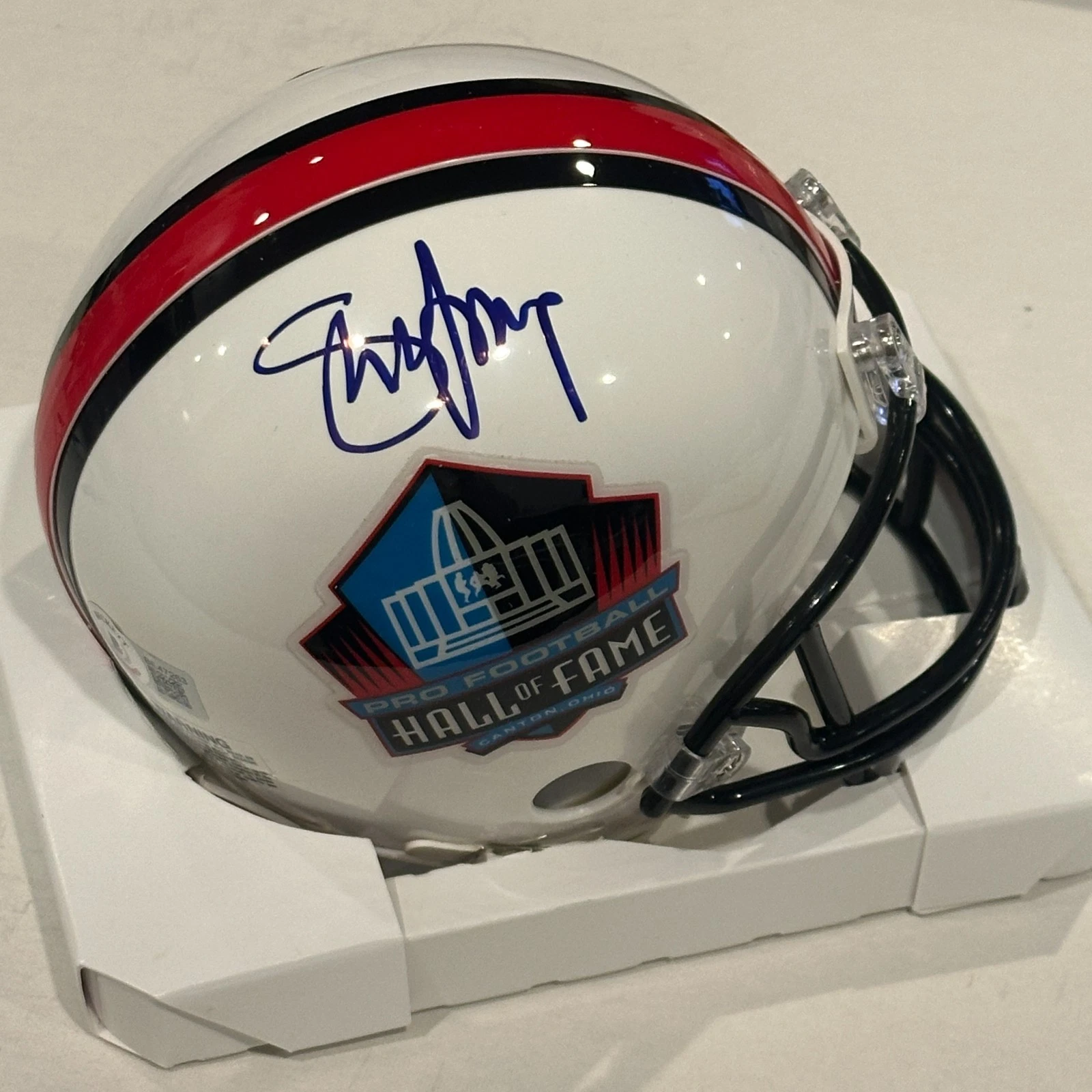 STEVE YOUNG Signed HALL OF FAME Mini-helmet Beckett Auth BAS
