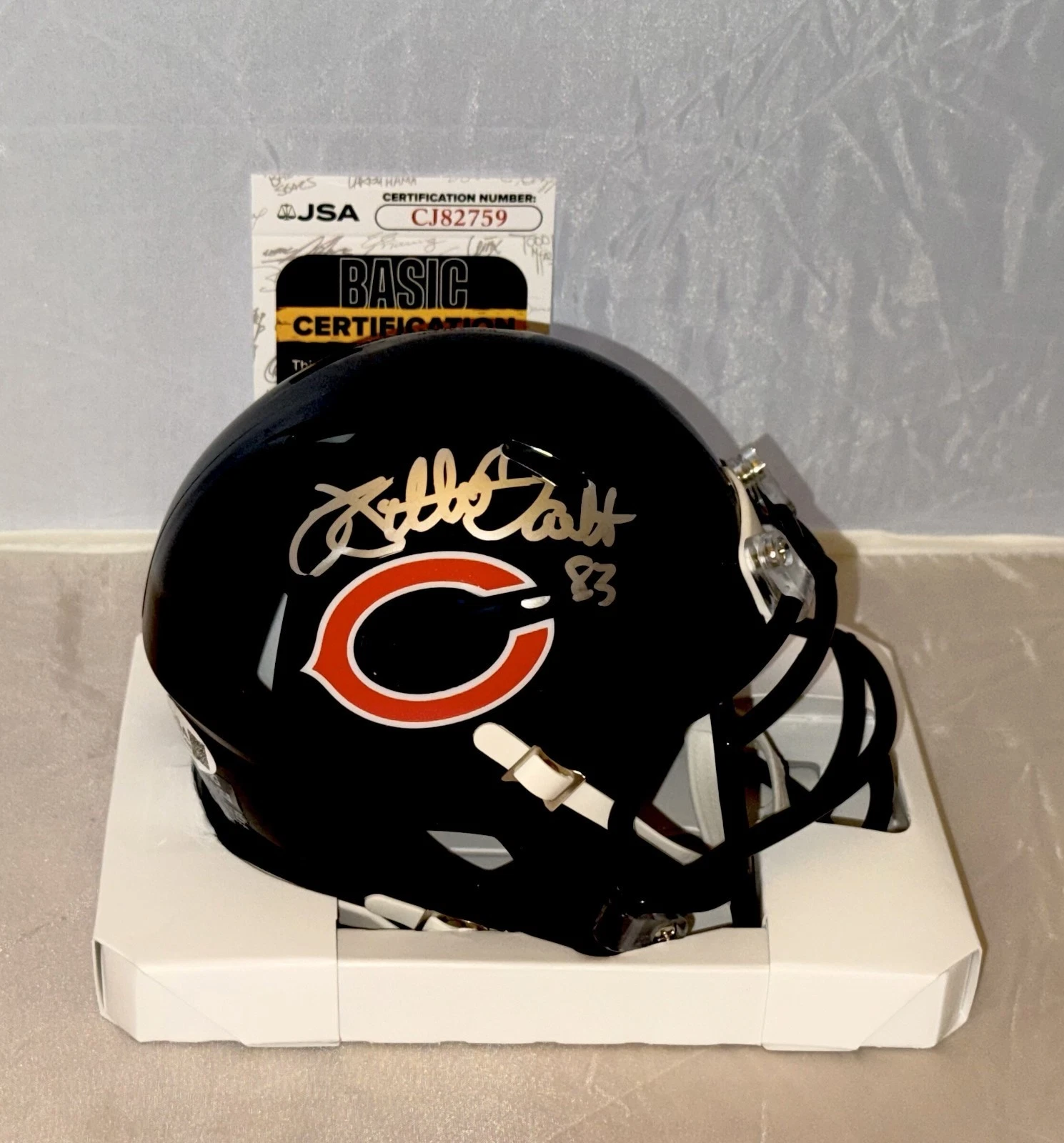 WILLIE GAULT SIGNED CHICAGO BEARS SPEED MINI HELMET AUTOGRAPHED JSA COA COLLECTIBLE MEMORABILIA