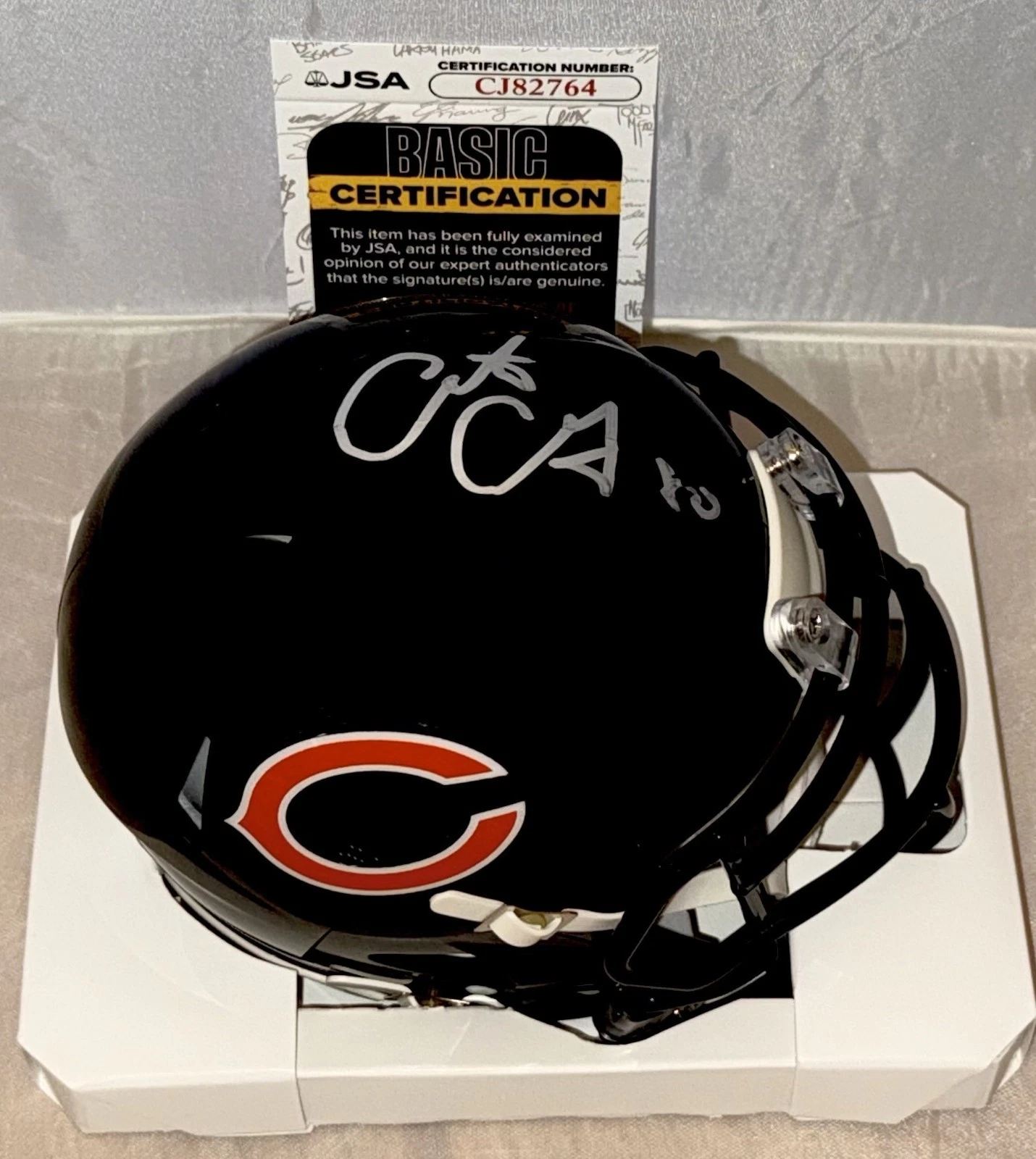 Curtis Conway signed Chicago Bears Speed mini helmet autographed JSA