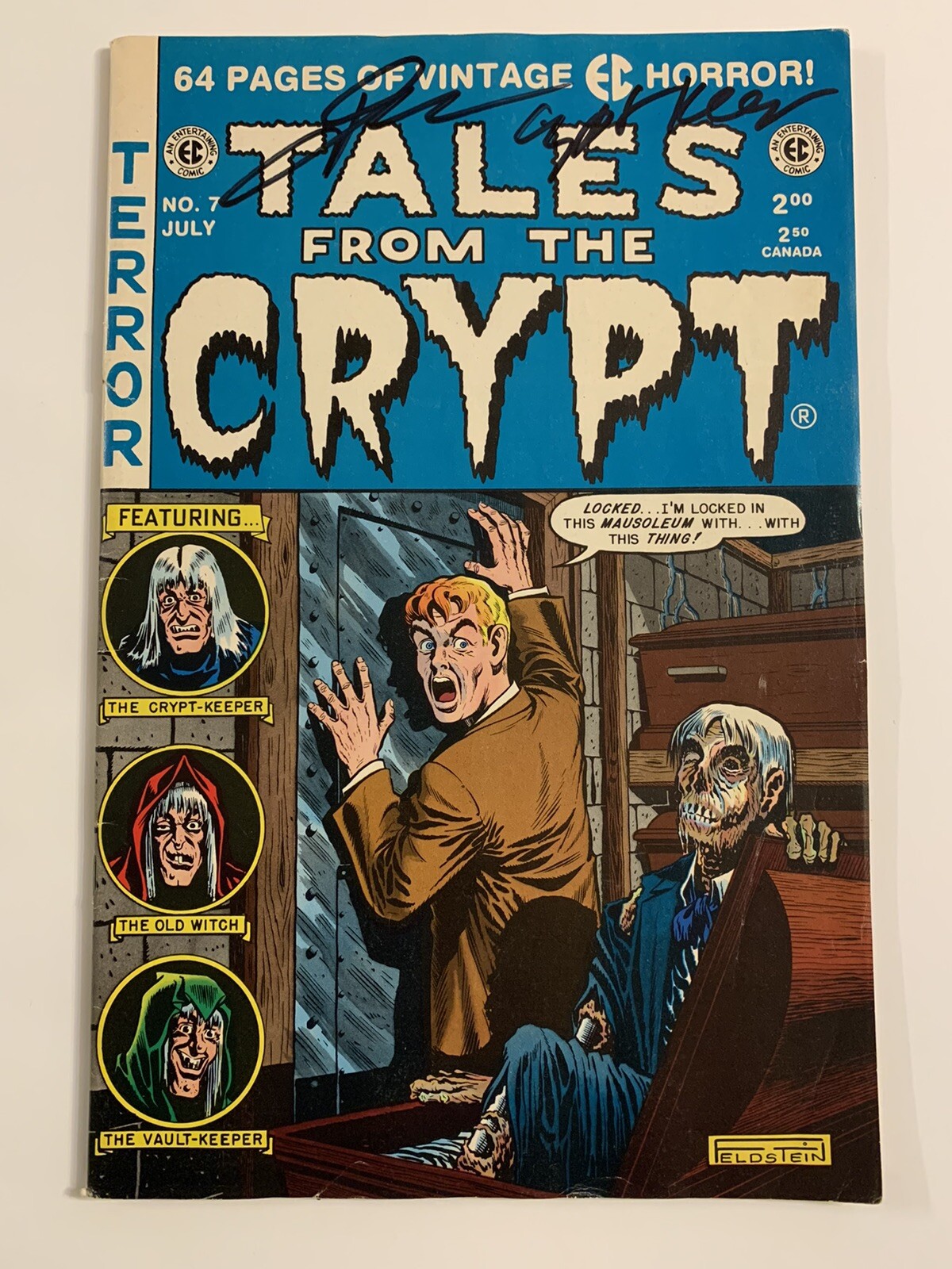 John Kassir SIGNED Crypt Keeper Comic Book EXACT PROOF No. 7 JULY TERROR