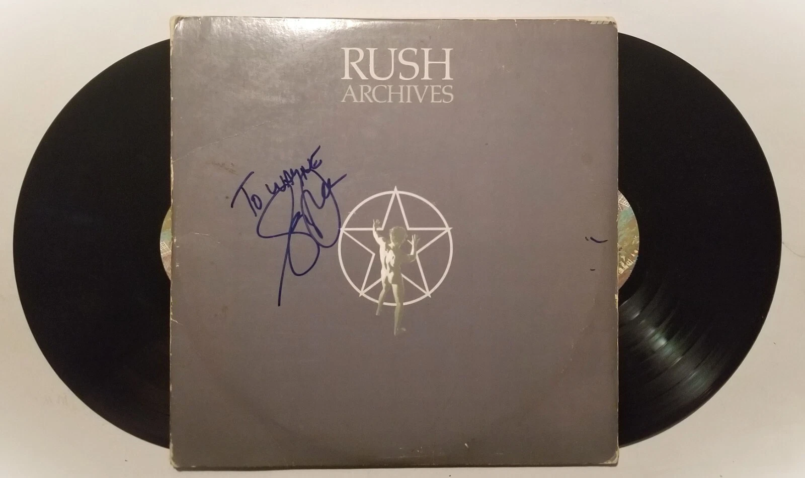 Geddy Lee of RUSH REAL hand SIGNED Archives 2x Record Vinyl JSA COA Autographed