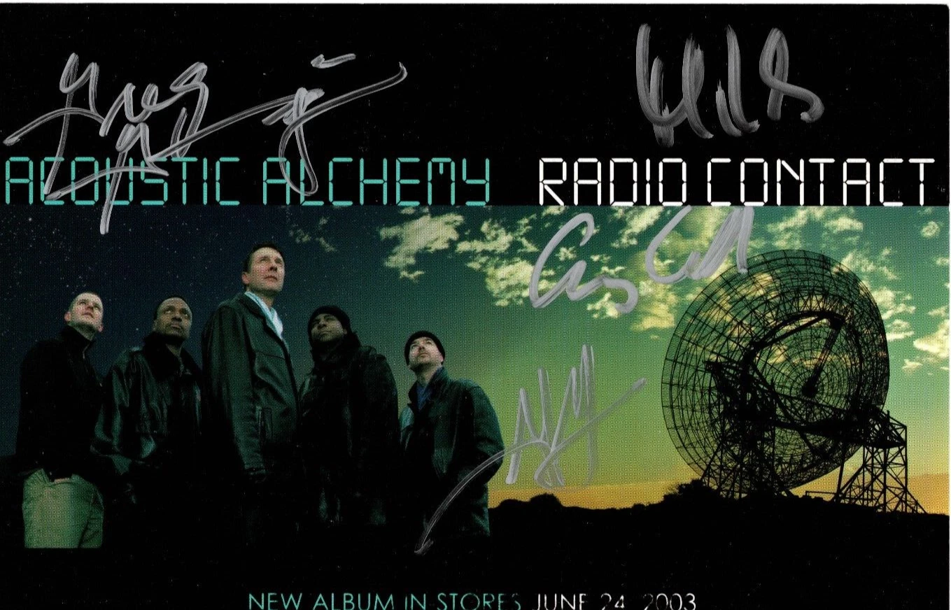 Acoustic Alchemy hand SIGNED Promo Card #2 COA Autographed both Gregs Miles Gary