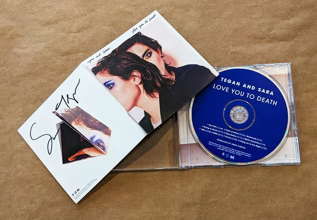 Tegan and Sara REAL hand SIGNED Love You To Death CD #2 COA Autographed by both