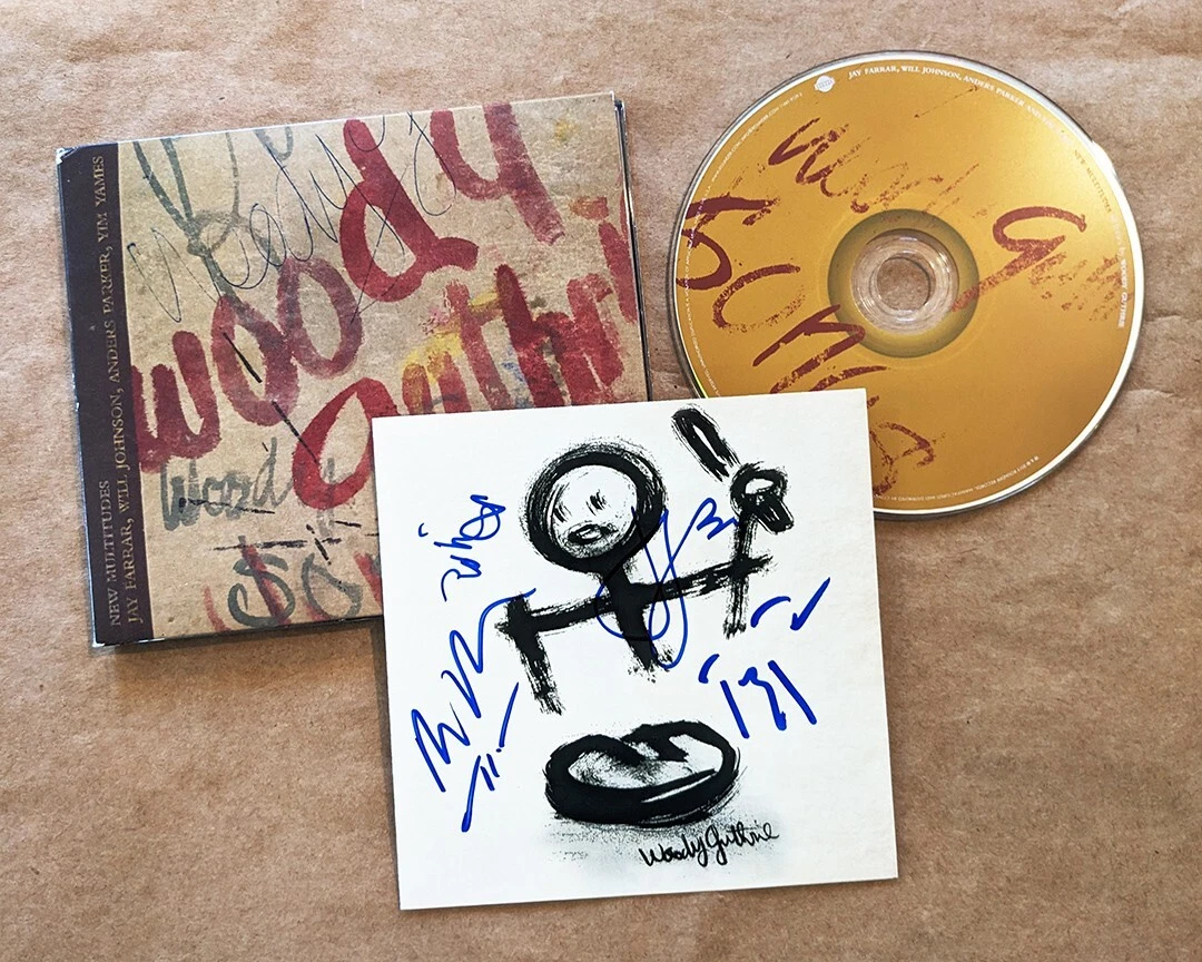 New Multitudes REAL hand SIGNED Woody Guthrie COA My Morning Jacket Sunvolt