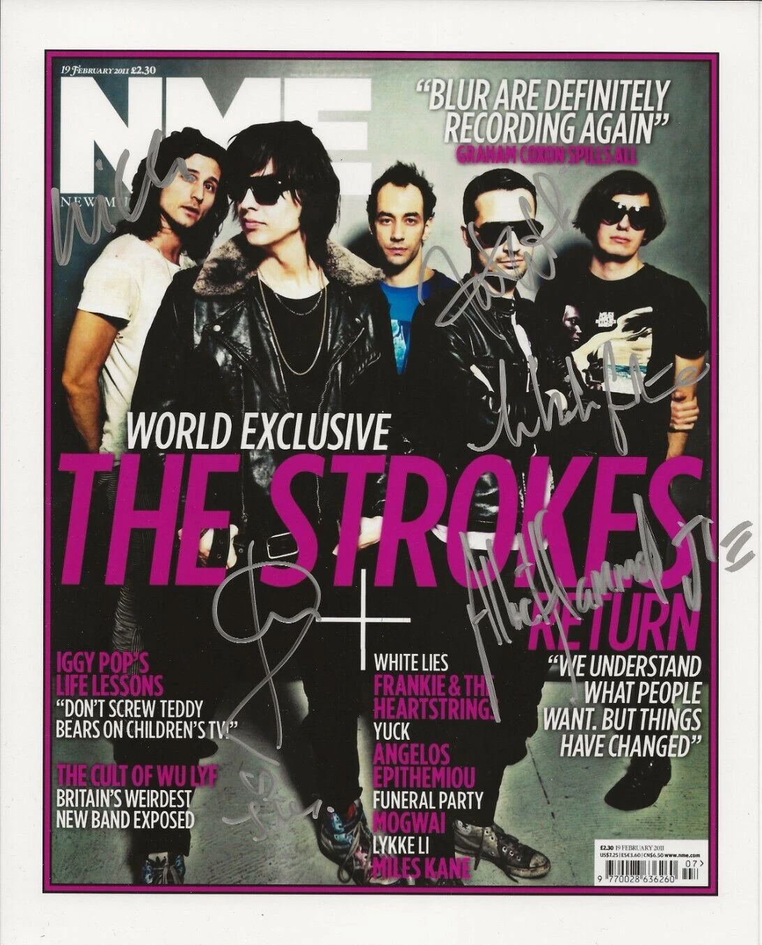 The Strokes REAL hand SIGNED Photo COA Autographed Julian Casablancas +4