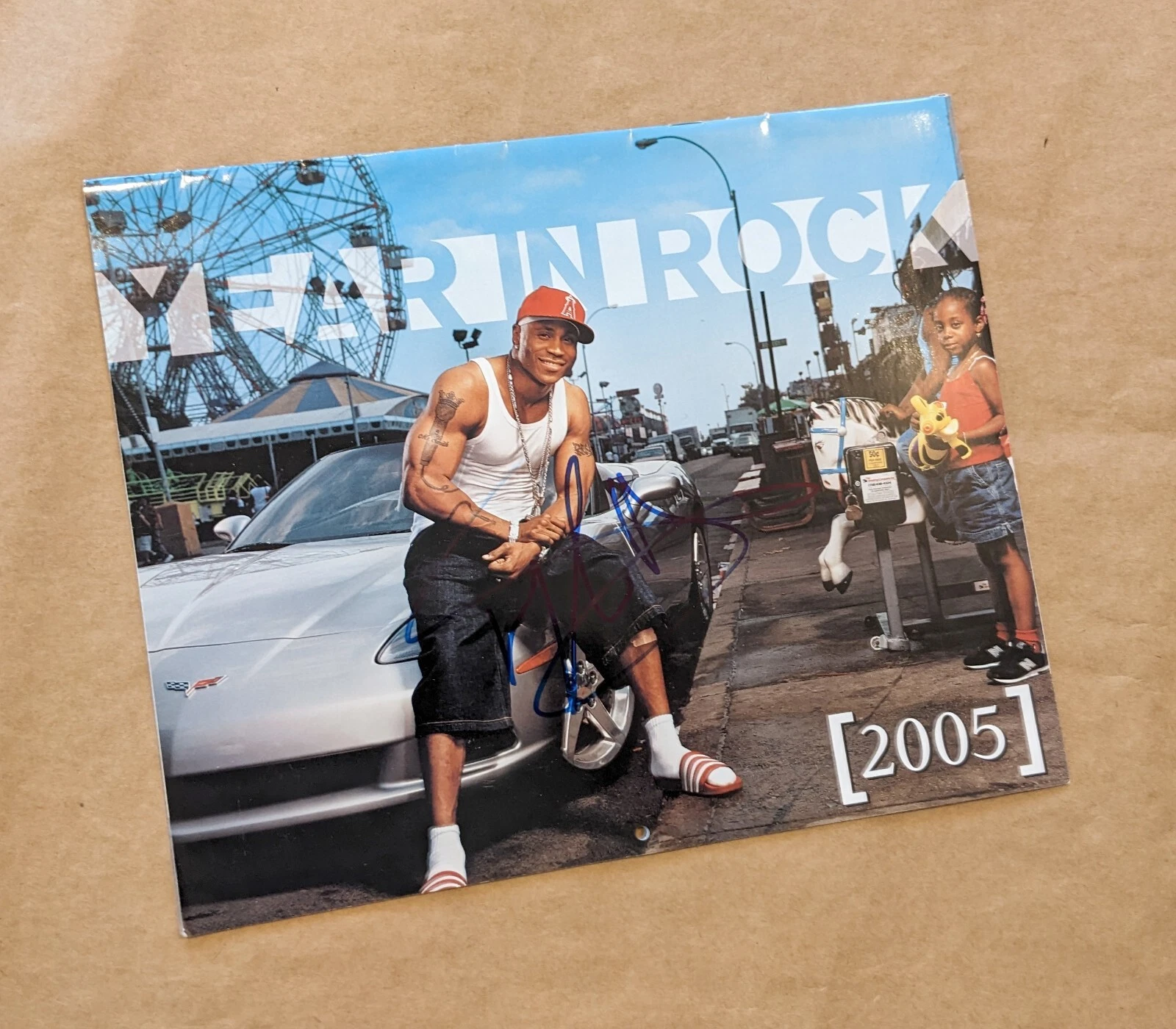 L.L. Cool J rapper SIGNED Chevy Year In Rock 2005 Calendar COA Autographed