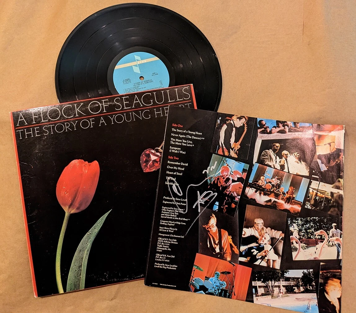 Mike Score of A Flock of Seagulls SIGNED The Story Of A Young Heart Vinyl COA