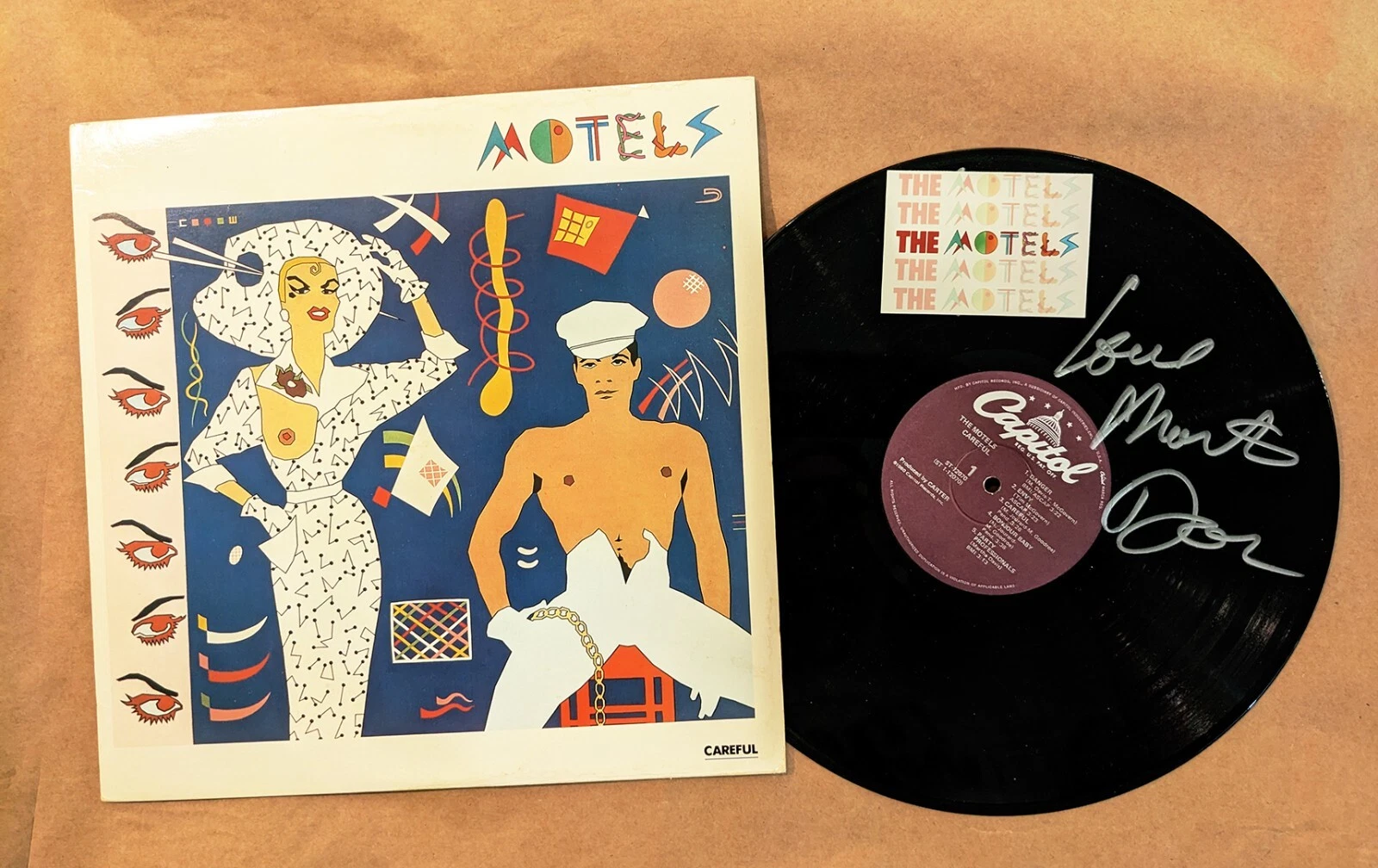 Martha Davis of The Motels REAL hand SIGNED Careful Record Vinyl COA Autographed