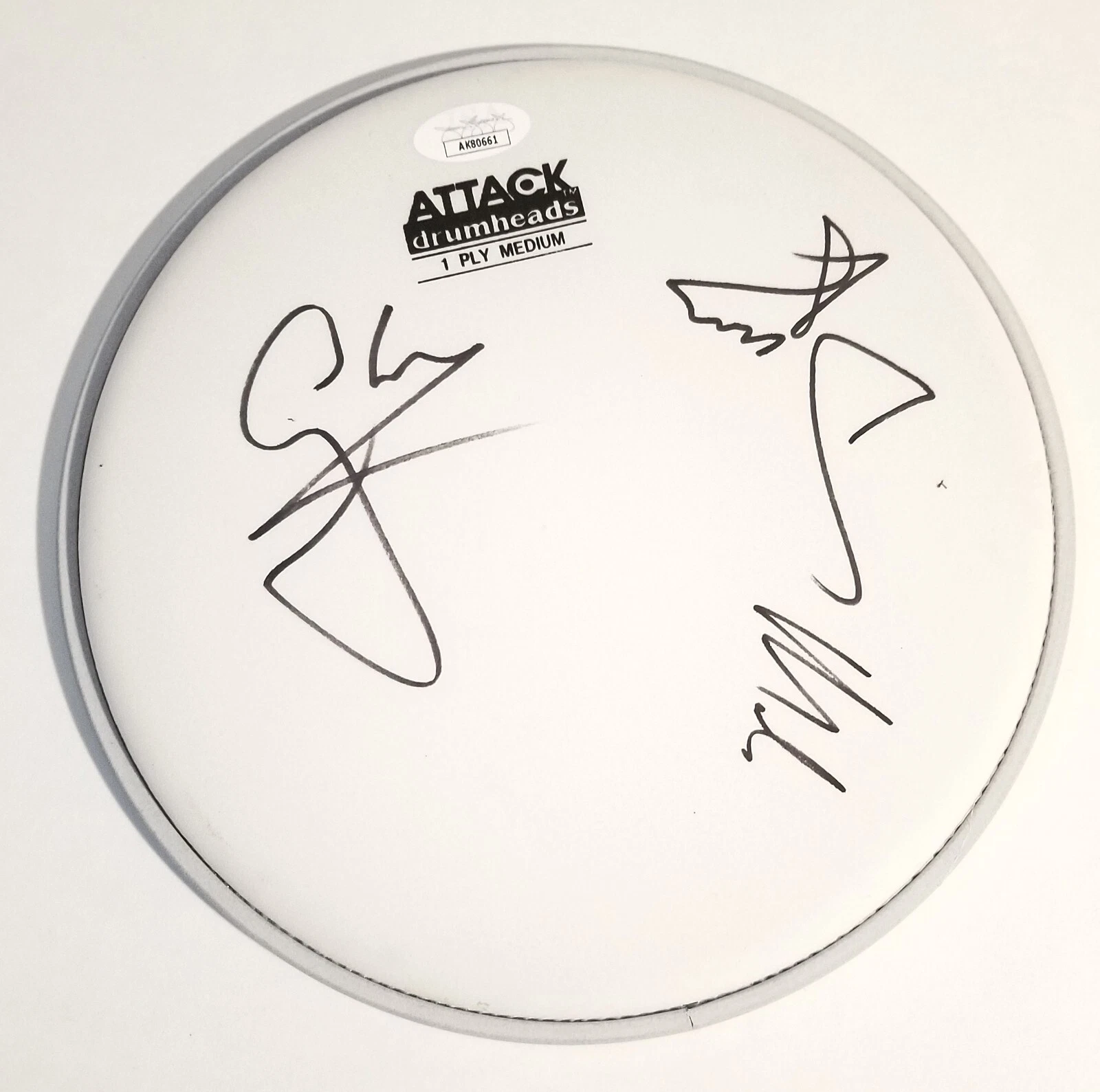 THE SCRIPT BAND REAL HAND SIGNED 8″ DRUMHEAD JSA COA  MARK SHEEHAN +2 EXT PROOF COLLECTIBLE MEMORABILIA