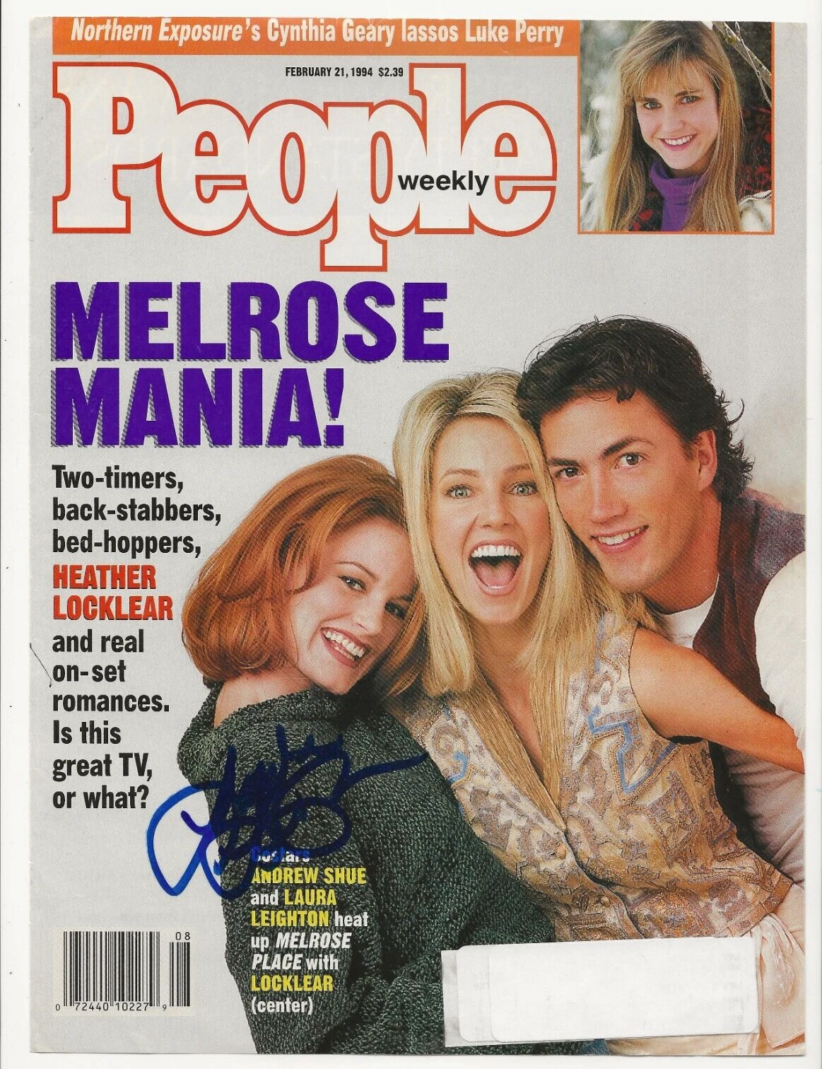 Laura Leighton REAL SIGNED People Mag Cover Page COA Autographed Melrose Place