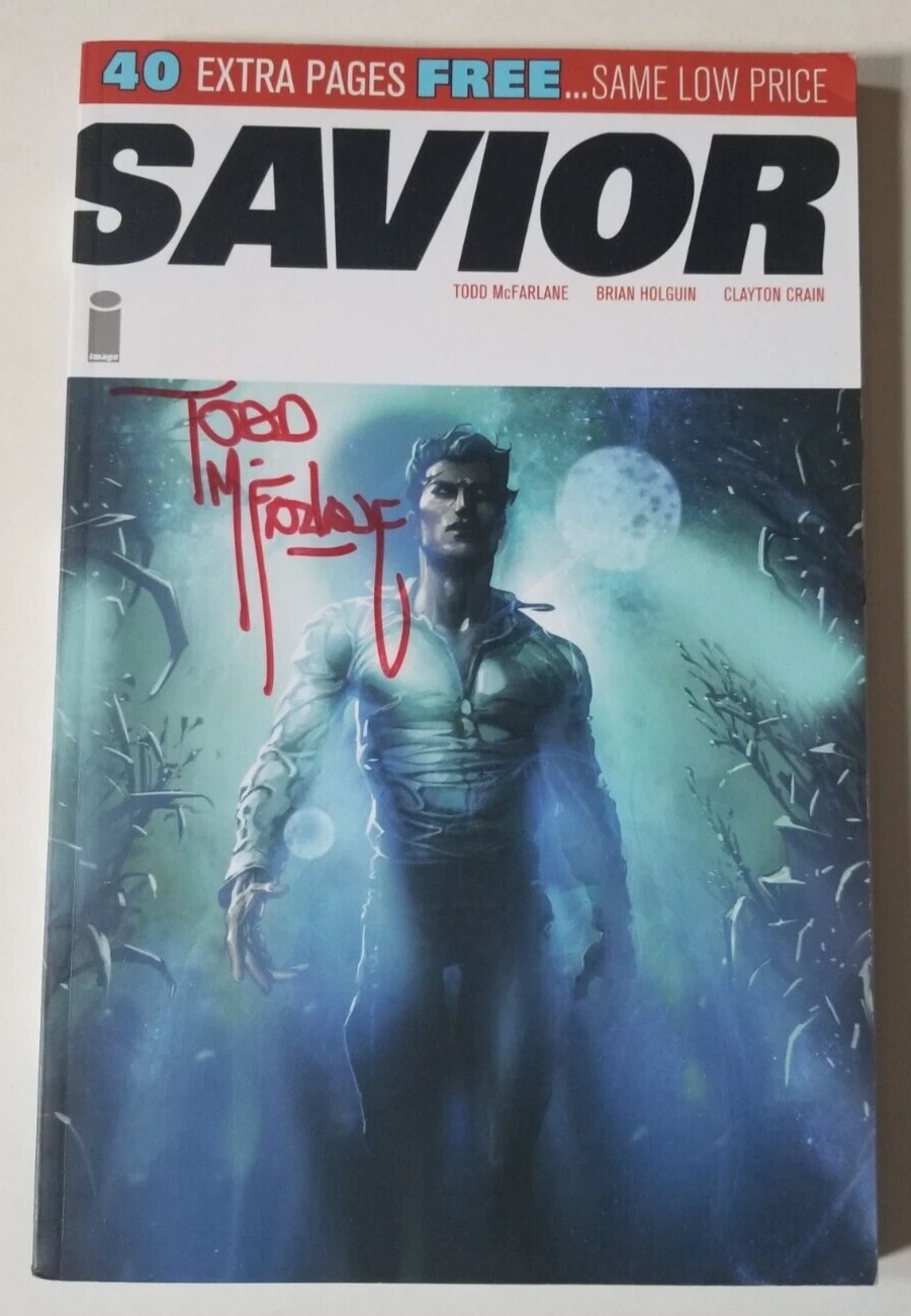 TODD MCFARLANE REAL HAND SIGNED SAVIOR SOFTCOVER COMIC BOOK JSA COA AUTOGRAPHED COLLECTIBLE MEMORABILIA