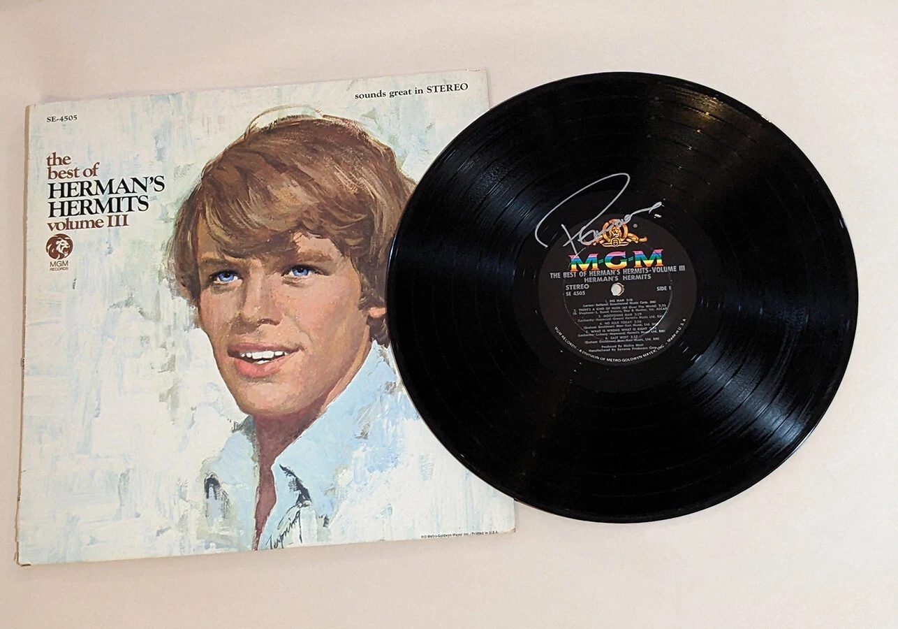 Peter Noone of Herman's Hermits SIGNED The Best Of Volume 3 Vinyl Record COA