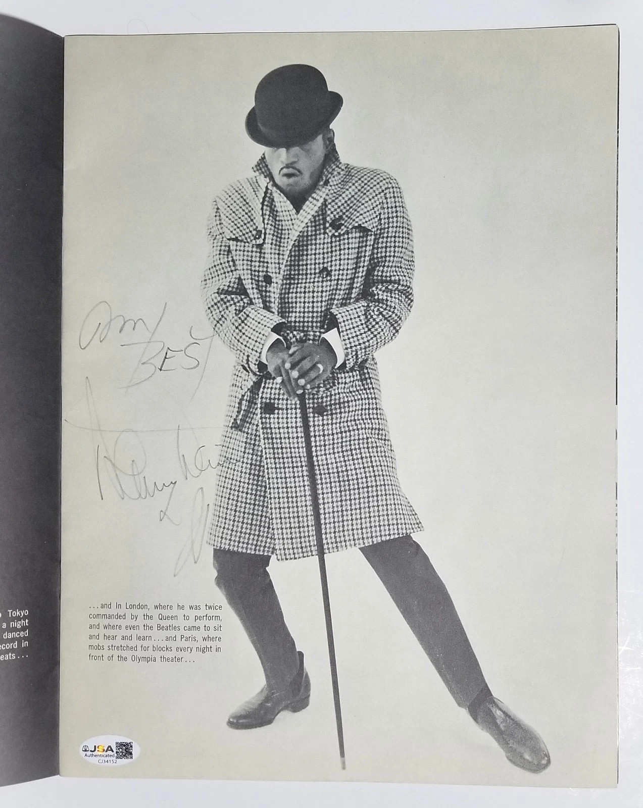 Sammy Davis Jr. SIGNED Vintage 1964 Golden Boy Souvenir Book JSA COA Autographed