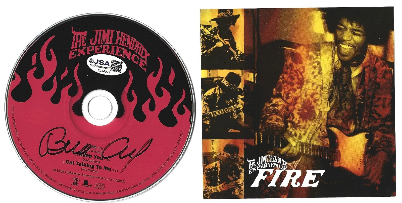 Billy Cox REAL hand SIGNED Jimi Hendrix Experience Fire CD JSA COA Autographed