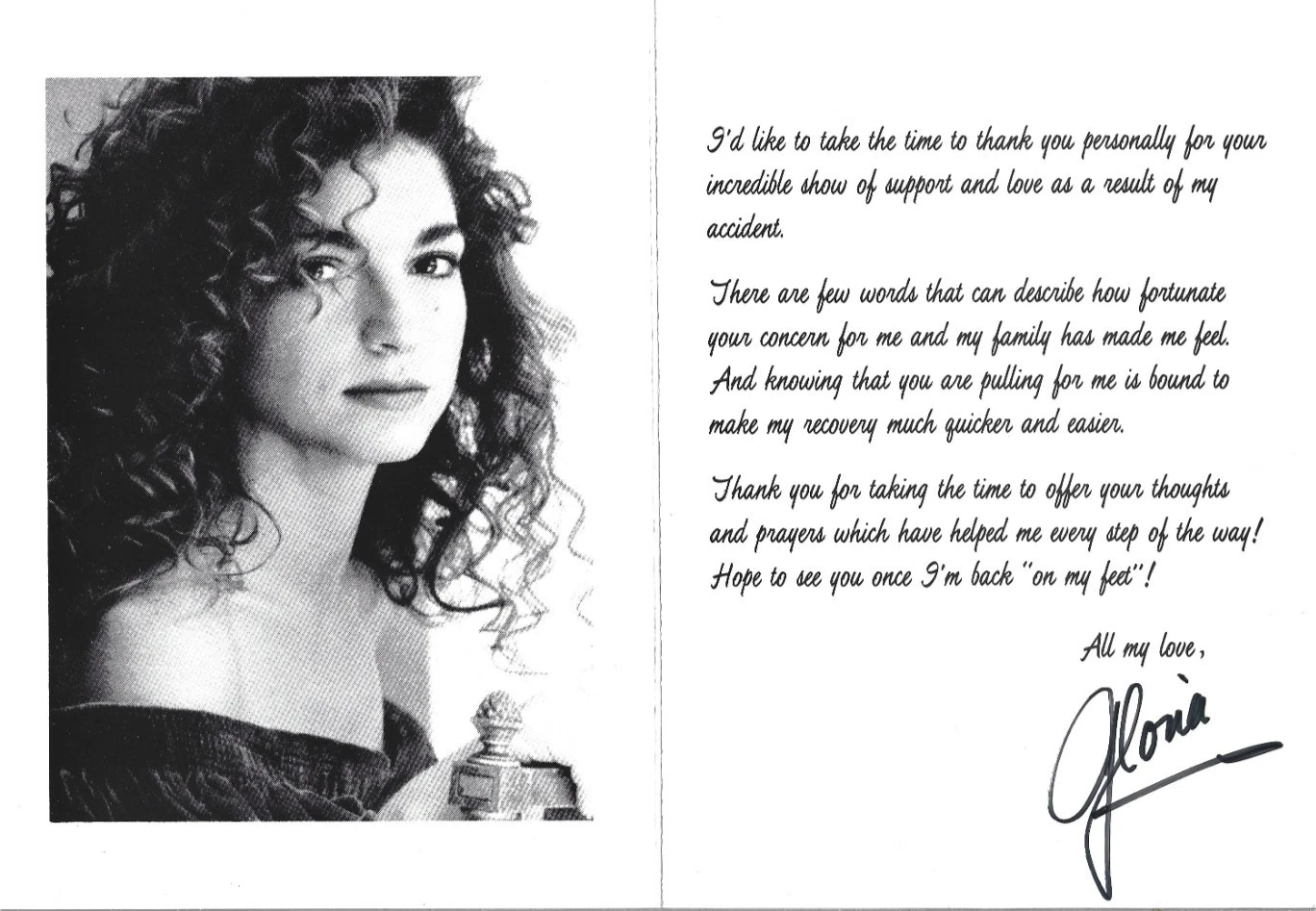 Gloria Estefan SIGNED Promo Greeting Card COA Autographed Miami Sound Machine