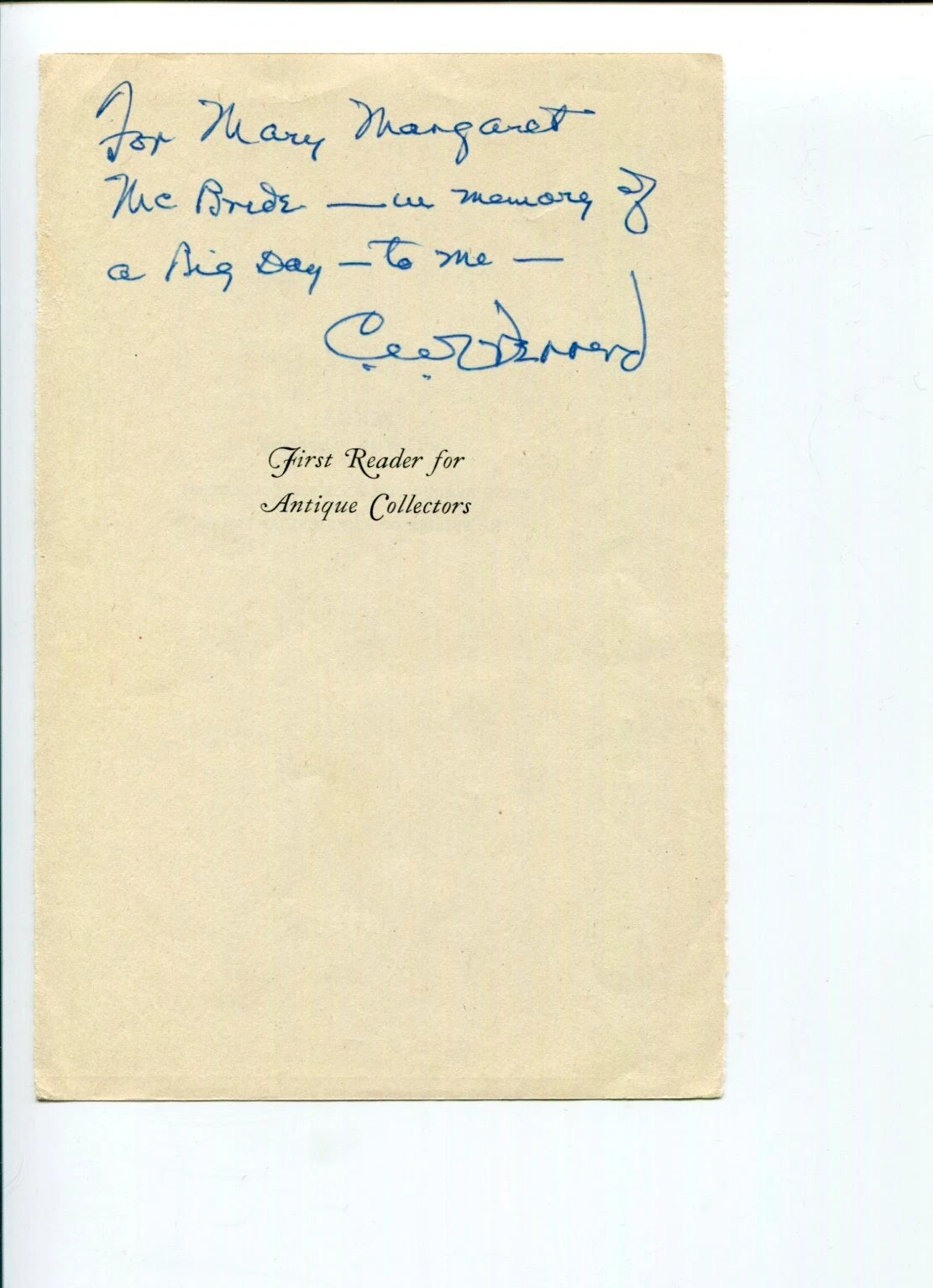 Carl W. Drepperd Antique Author Expert Signed Autograph