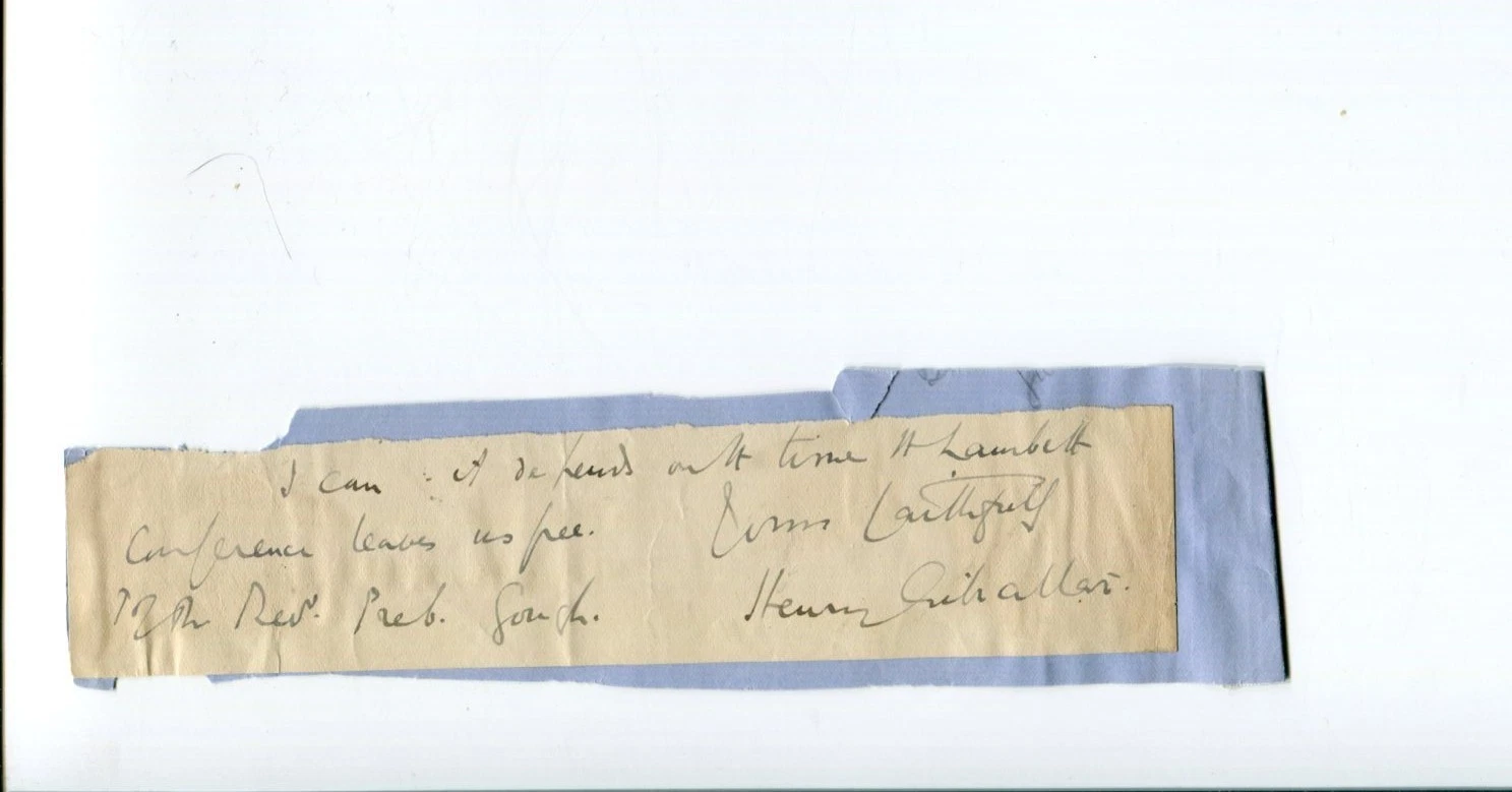 Henry Knight Church of England Bishop of Gibraltar Clergy Signed Autograph