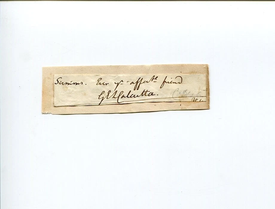 George Edward Lynch Cotton Bishop Of Calcutta Clergy Signed Autograph