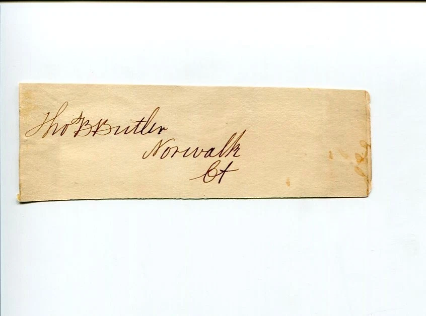 Thomas B. Butler CT US Representative Connecticut Supreme Court Signed Autograph