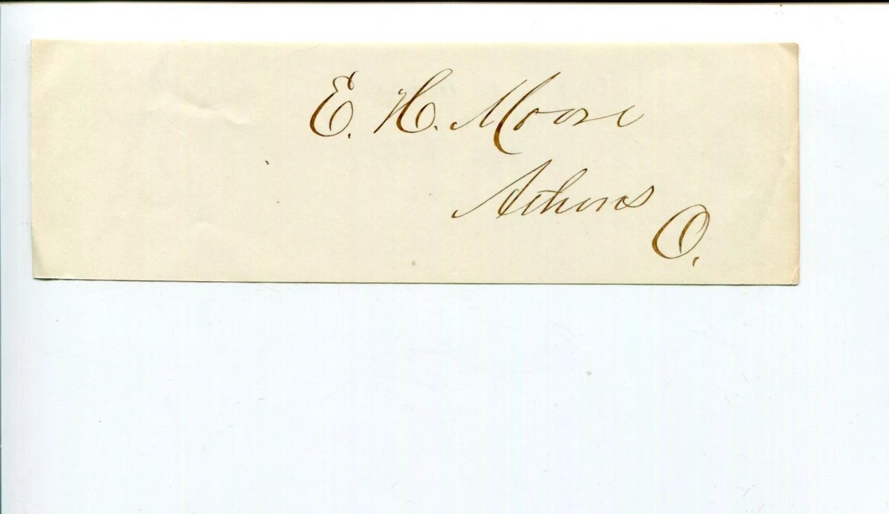 Eliakim Hastings Moore Ohio US Congress Representativer Signed Autograph