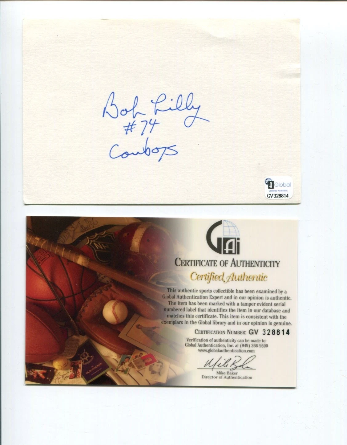 Bob Lilly Dallas Cowboys Texas Christian TCU Legend HOF Signed Autograph COA