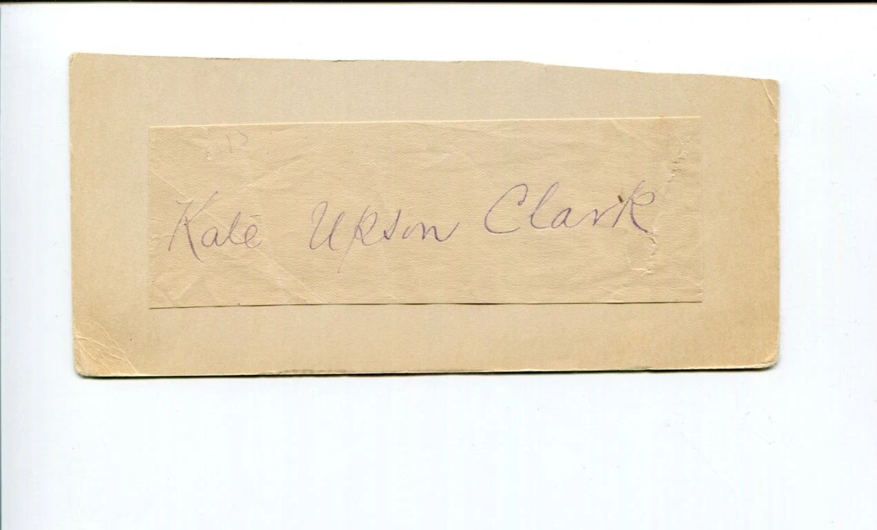 Kate Upson Clark Children's Author New York Evening Post Writer Signed Autograph