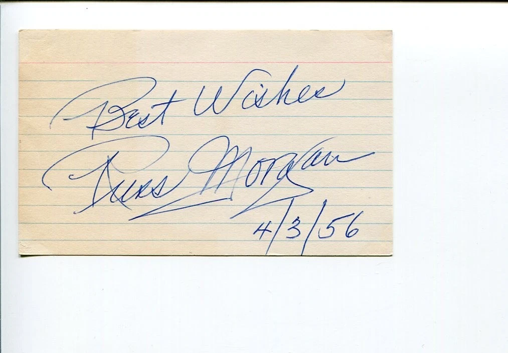 Russ Morgan Big Band Leader Jazz Composer Signed Autograph