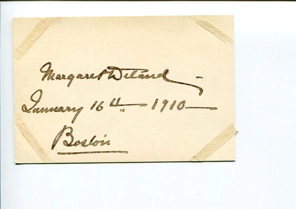 Margaret Deland American Poet Author Literary Realism Signed Autograph