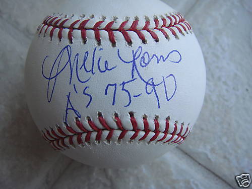 MIKE NORRIS OAKLAND A'S 75-90 OFFICIAL SIGNED ML BALL