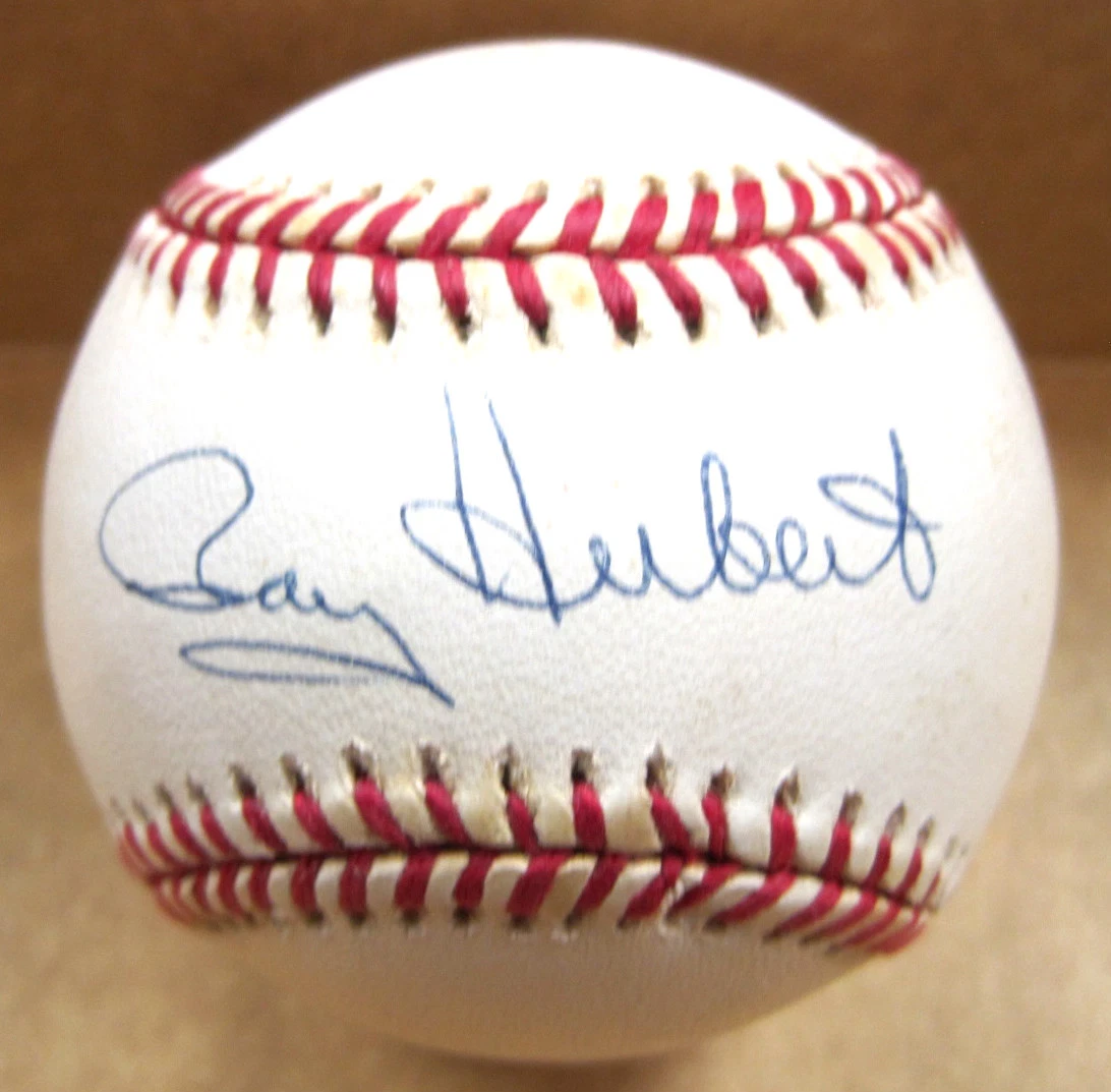 RAY HERBERT PHILLIES/A'S SIGNED AUTOGRAPHED N.L.BASEBALL W/COA