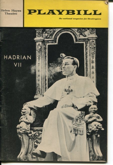 Alec McCowen Christopher Hewett Peter Luke Hadrian VII Opening Night Playbill