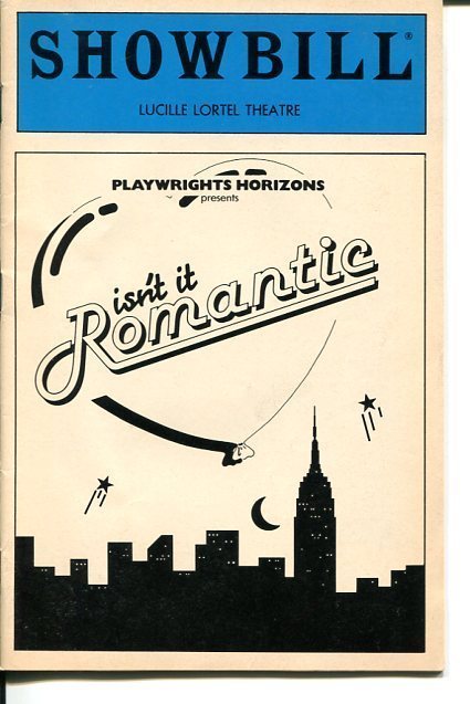 ROBIN BARTLETT JAMES REBHORN WENDY WASSERSTEIN ISN’T IT ROMANTIC PLAYBILL COLLECTIBLE MEMORABILIA