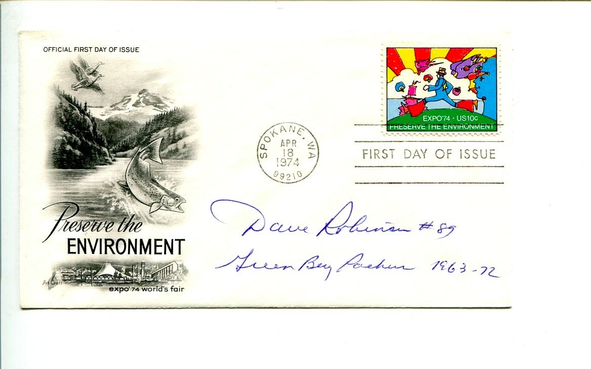 Dave Robinson Penn State HOF Greenbay Packers Super Bowl Signed Autograph FDC