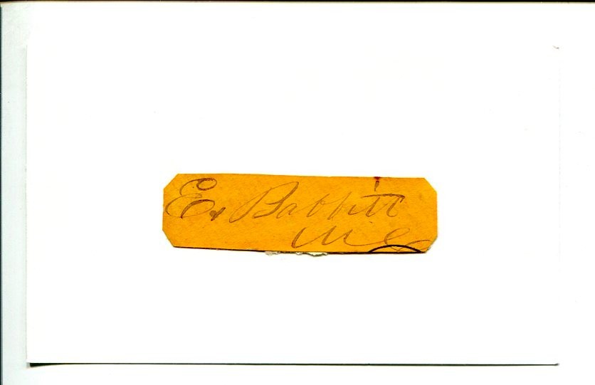 Elijah Babbitt Pennsylvania Representative Congress Civil War Signed Autograph