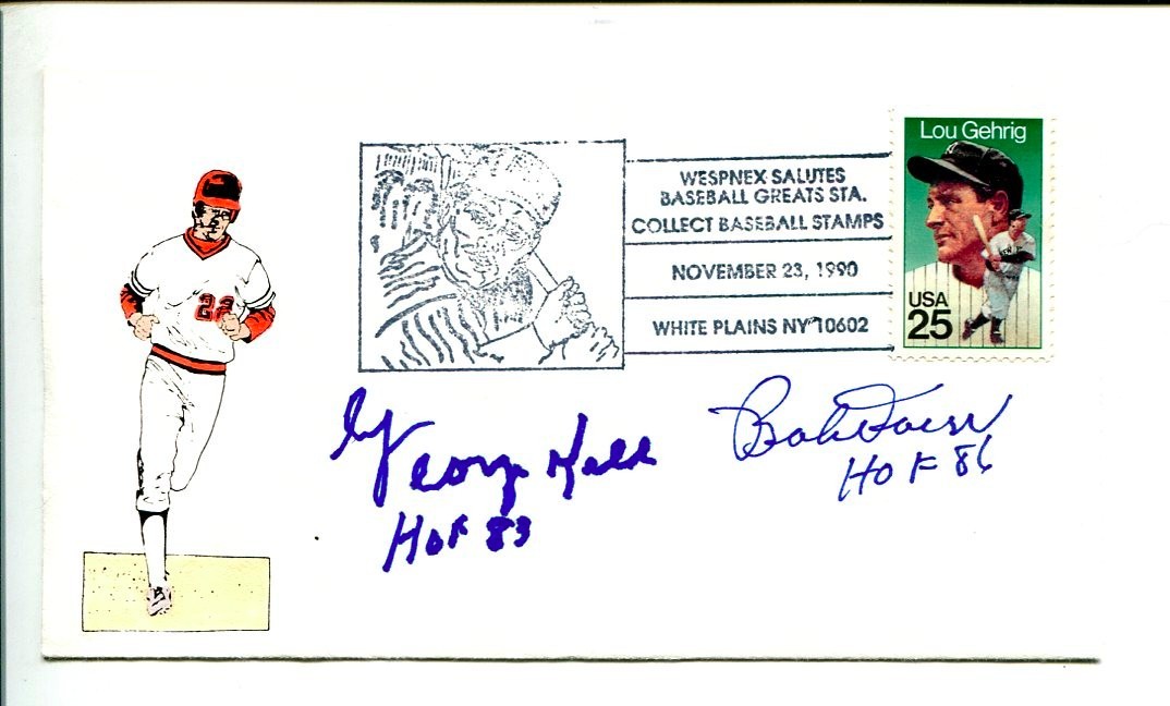 George Kell Bobby Doerr Boston Rex Sox Baseball HOF Signed Autograph FDC