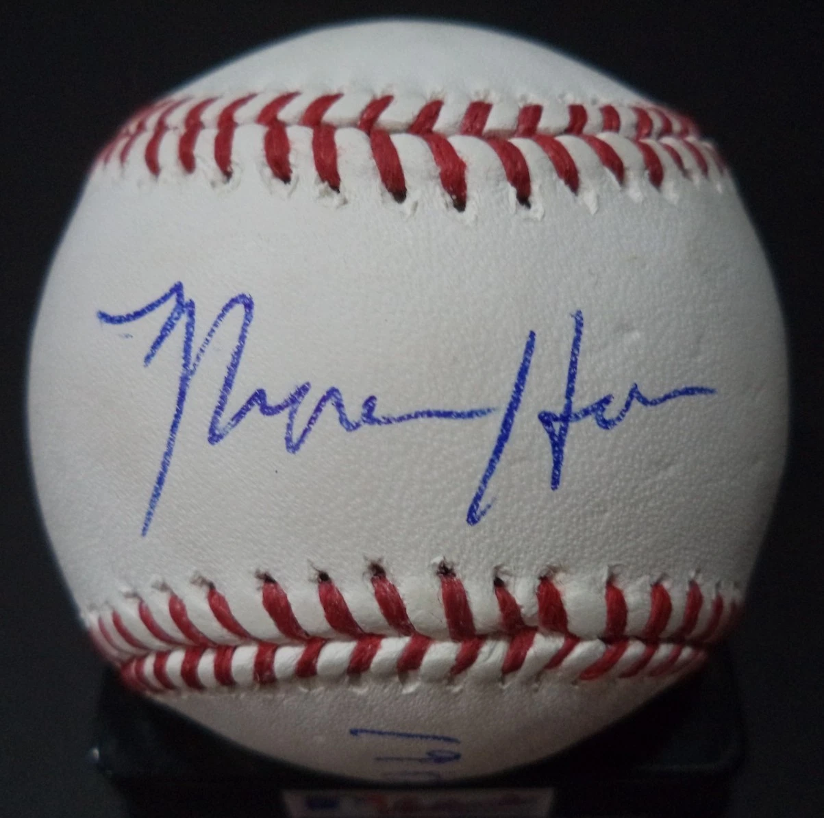 MOOSE HAAS 82 AL CHAMPS BREWERS SIGNED AUTOGRAPHED ROMLB BASEBALL W/COA