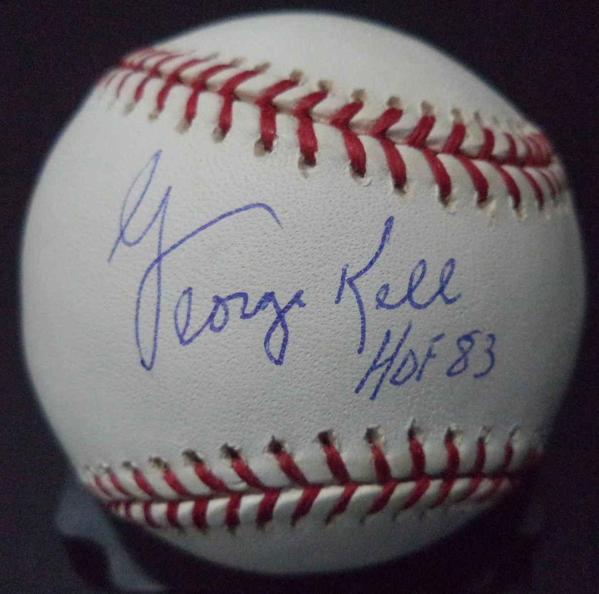 GEORGE KELL HOF 83 DECEASED TIGERS WHITE SOX SIGNED ROMLB BASEBALL MAB CERTIFIED