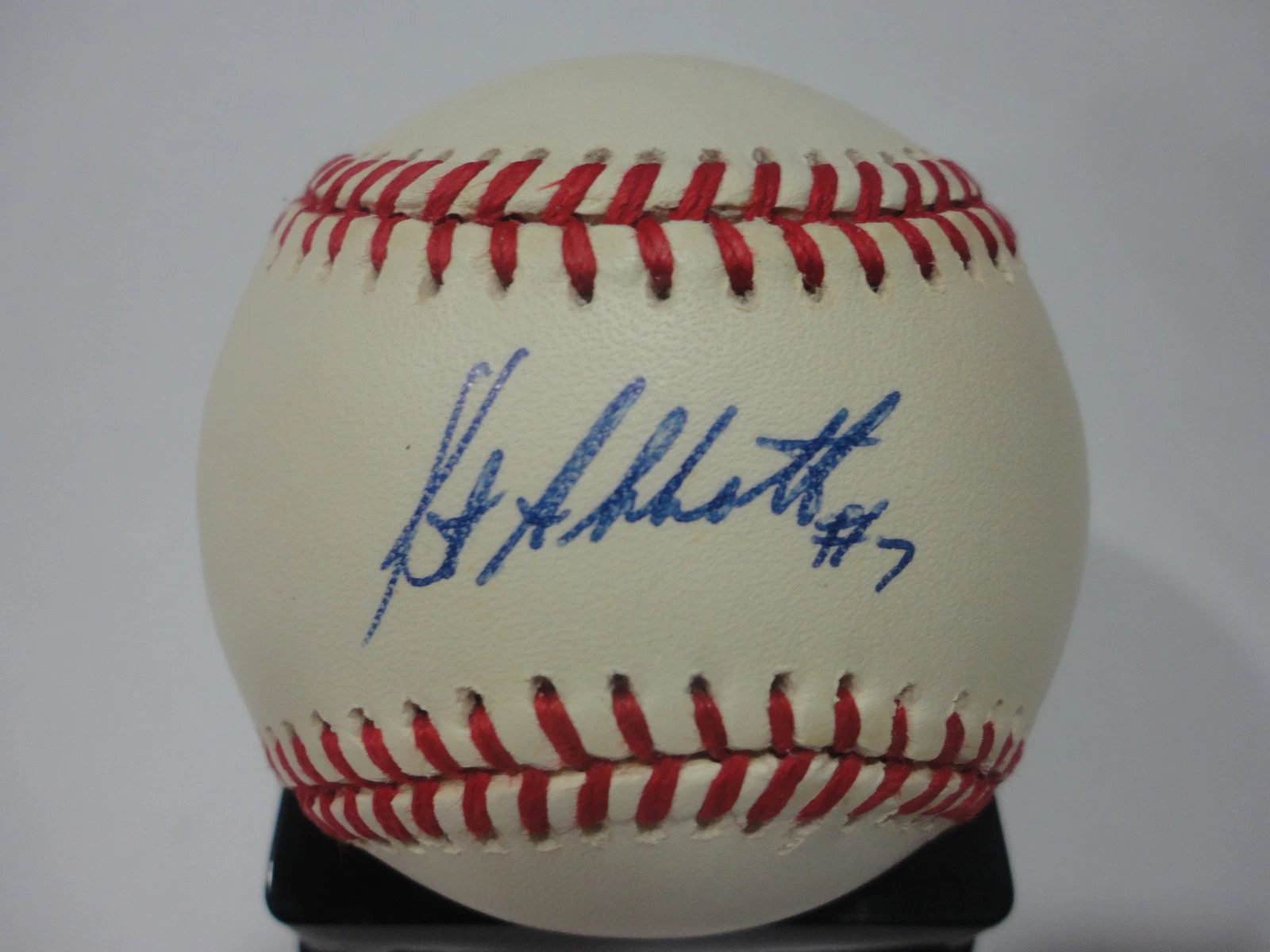 KURT ABBOTT MARLINS/METS AUTOGRAPHED SIGNED NATIONAL LEAGUE BASEBALL W/COA